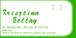 krisztina bellay business card